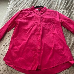 Pink new york and company button up